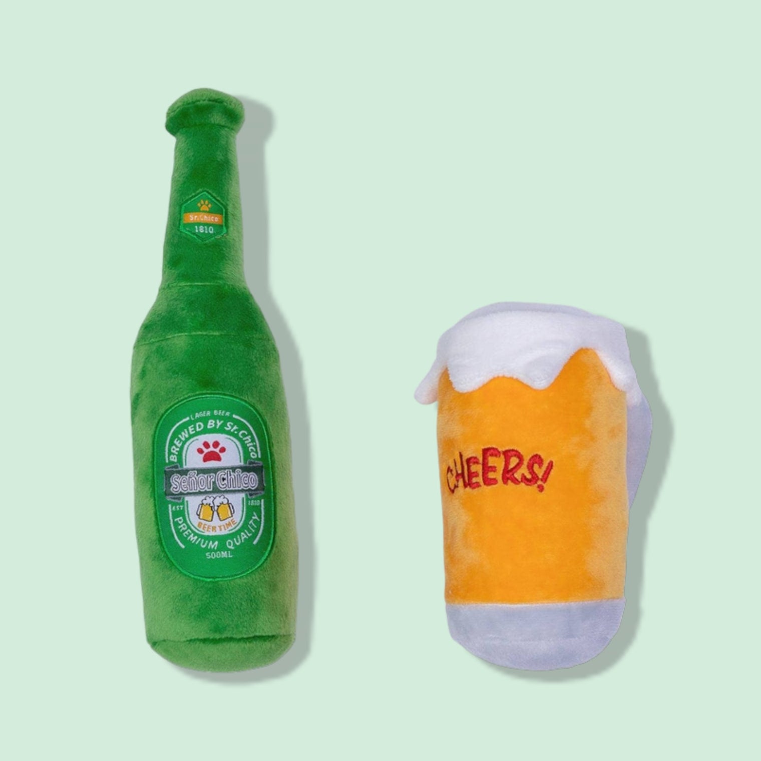 Beer-Cheers Plush Dog Toys - Hoochie Poochie