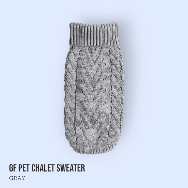 Chunky Dog Sweater - Gray - Hoochie Poochie