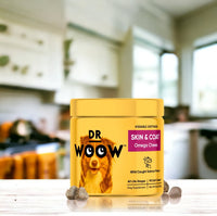 Skin and Coat Supplement For Dogs - Dr Woow Soft Chews - Hoochie Poochie