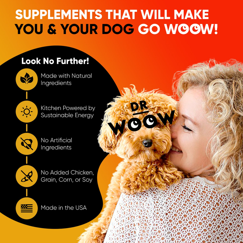 Skin and Coat Supplement For Dogs - Dr Woow Soft Chews - Hoochie Poochie