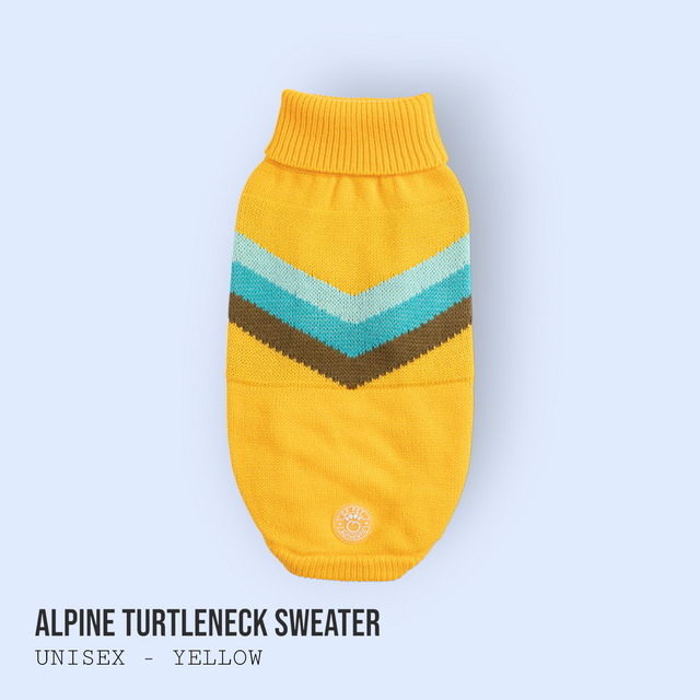 Alpine Dog Sweater - Yellow - Hoochie Poochie