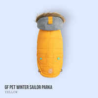 Winter Sailor Parka Dog Coat/Jacket - Yellow - Hoochie Poochie