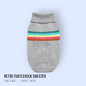 Retro Dog Sweater - Grey Mix - Hoochie Poochie