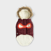 Winter Sailor Parka Dog Coat/Jacket - Burgundy - Hoochie Poochie