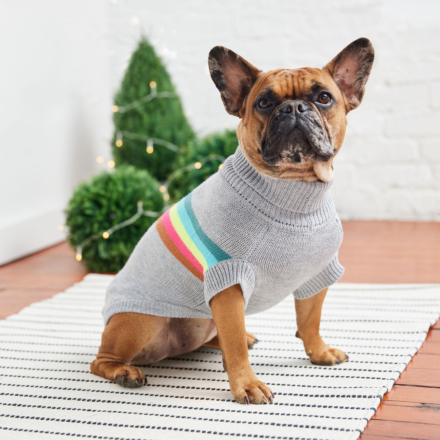 Retro Dog Sweater - Grey Mix - Hoochie Poochie