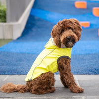 Reversible Dog Raincoat - Neon Yellow/Tie Dye - Hoochie Poochie